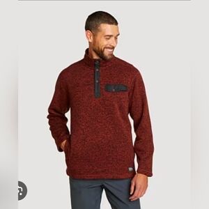 NWT Eddie Bauer Copper Bronze Radiator 2.0 Snap Button SWEATER Size XL